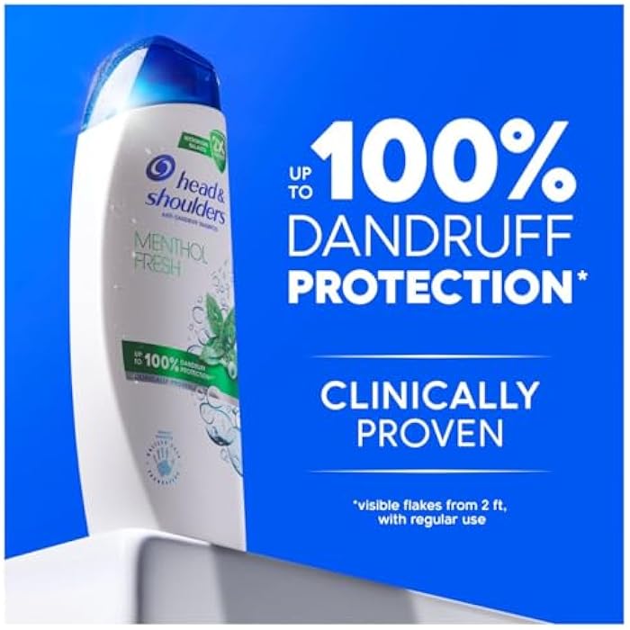 Head & Shoulders 3 x 200ml | Head & Shoulders Menthol Fresh Anti Dandruff Shampoo 200ml - Image 2